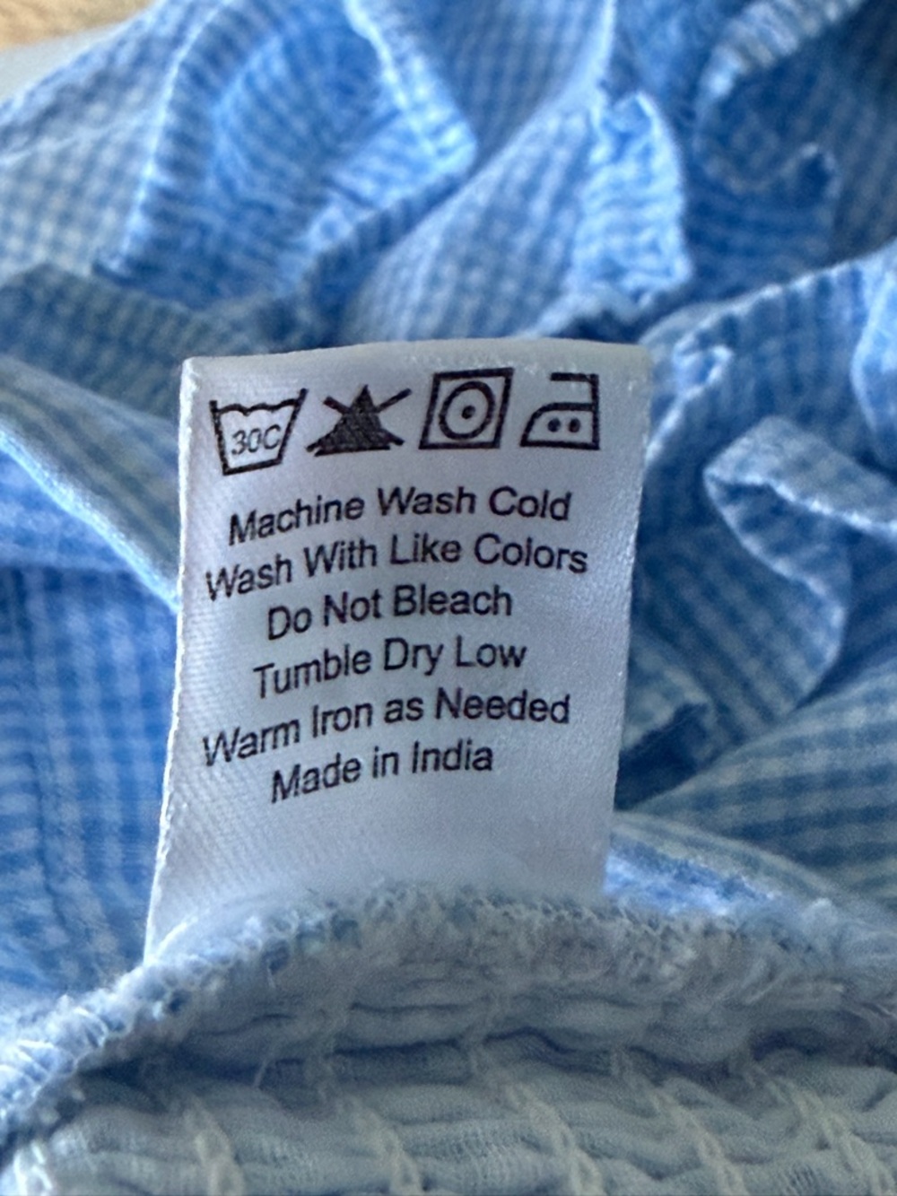 Love The Label Light Blue gingham Ruffle Halter Backless Top 39906 - Picture 15 of 16